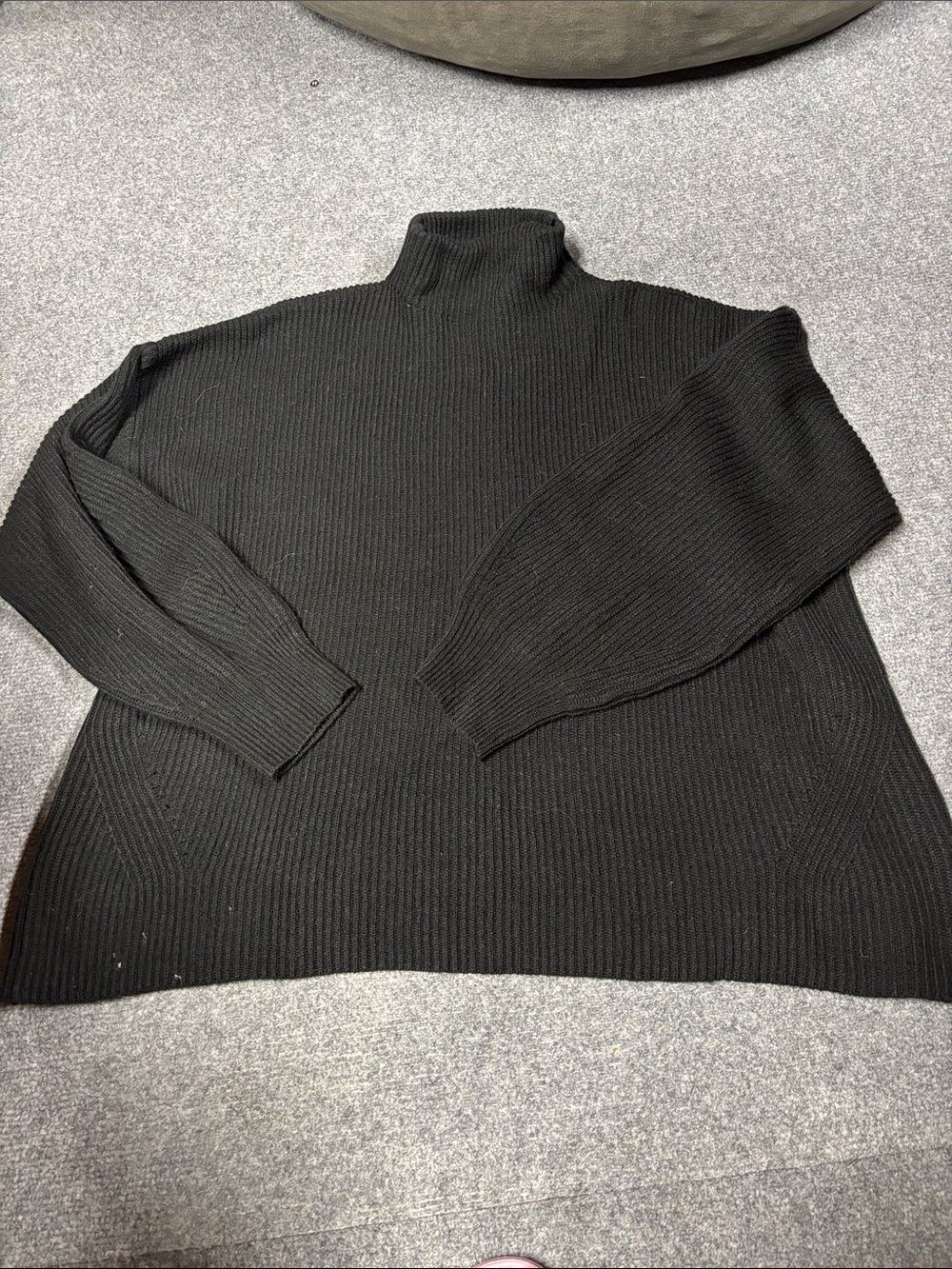 Grace Karin Black Ribbed mock neck Sweater